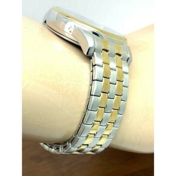 Timex Men's Watch T26481 Quartz 35mm Gray Dial Indiglo Two Tone Stretched Band - Picture 10 of 13